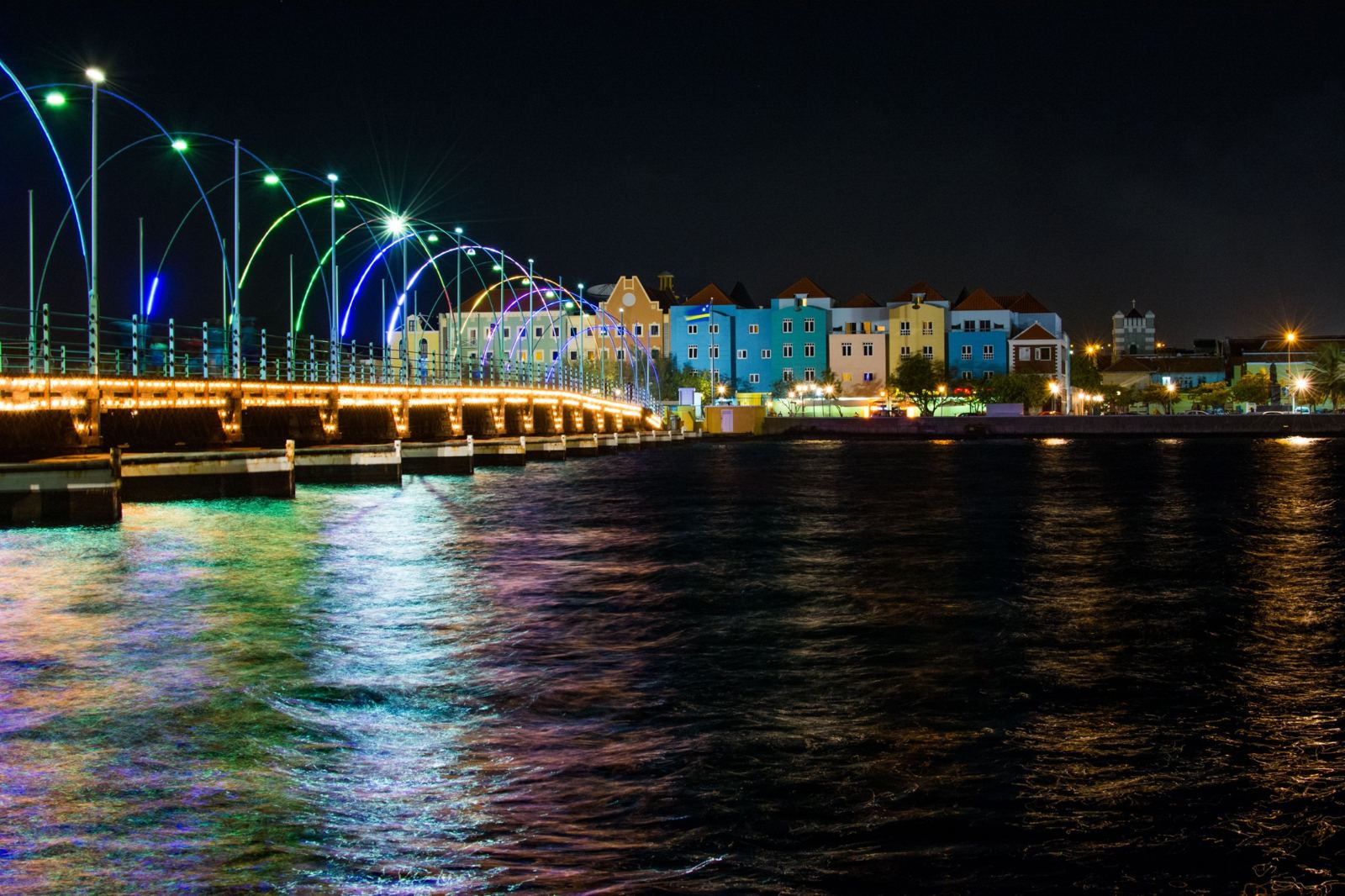 Willemstad, Curaçao, by night
